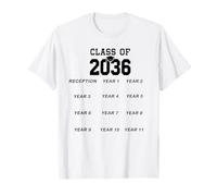 Starting School Keepsake Class of 2036 Handprint First Day T-Shirt