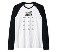 Starting School Keepsake Class of 2037 Handprint Raglan Baseball Tee