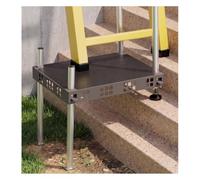 STARTINGTOOL Ladder Leveler, Ladder Stabilizer with Anti-Slip Rubber Pads & Adjustable Height, Ladder Extender for Extension Ladder, Fits All Ladders - Extension Ladder Accessory for Uneven Ground