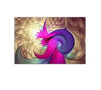 Startonight Acrylic Glass Wall Art - Purple Abstract Shapes Decor - Glossy Artwork 60 x 90 CM Home Decor Ready to Hang