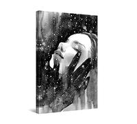 Startonight Canvas Wall Art Decor Woman Passion Black and White Painting Stretched Print, Modern for Bedroom or Living Room, Unique Luminous Artwork Large 80 cm x 120 cm