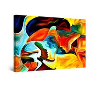 Startonight Canvas Wall Art Searching for Love Deep Meaning, Abstract Colorful Stretched Print, Modern for Bedroom or Living Room, Unique Luminous Artwork Large 80 cm x 120 cm