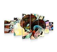 Startonight Large Canvas Wall Art Abstract - Strong Emotions, Woman and Man - Huge Framed Modern Set of 7 Panels 100 x 240 cm
