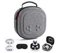 STARTRC GAMES Gray Small Hard Case for Meta Quest 3S/Quest 3/Vision Pro, 3 Compartments, Grey