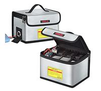 STARTRC Lipo Battery Bag Fireproof Explosionproof Bag Large Capacity Storage Guard Lipo Safe Pouch for Storage & Charging for DJI Neo/Avata 2/Mini 4K/Mini 4 Pro/Mini 3/Air 3/Mavic 3 (21.5 x 15 x 14cm)