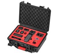 STARTRC PHOTO Hard Case for Dji Osmo Pocket 3, Waterproof Carrying Case for DJI Osmo Pocket 3 Creator Combo, Portable Case for DJI Pocket 3 Accessories, Power Expansion and Accessories(Black and Red)