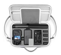 STARTRC PHOTO Osmo 360 Case, Travel Carrying Case with Customized Partitions for DJI Osmo 360 Accessories, Portable PU Leather Bag with Shoulder Strap and Carry Handle