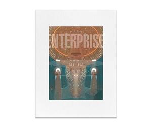 StarTrek Inspired Fine Art Print | U.S.S. ENTERPRISE NCC-1701-D | 40cm x 30cm