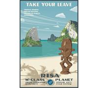 StarTrek Risa Travel Poster, 40.6 x 61 cm Art Print, Limited Edition of 200, Artist Steve Thomas