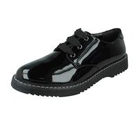 Startrite Impact Black Patent Leather Girls Lace Up School Shoes 5