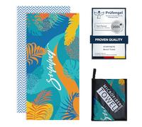 Startseite 200 x 90 cm Microfibre Towel - Large Size Quick Drying Microfibre Beach Towels for adults, Sand-Free, Absorbentextra large Beach Towels for adults - Includes Storage Bag (Word)