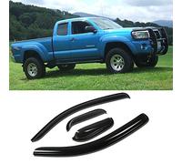 STARTSHIP TY4P01 Original Side Window Wind Deflector,4pc Outside Mount Style Nice Sun Rain Guards Set,Vent Visor fit for 2005-2015 Toyota Tacoma Extended Cab/Access Cab Pickup