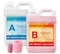STARTSO WORLD Silicone Mold Making Kit 20A, 160OZ/10LB Pink Platinum Liquid Silicone Rubber for Mold Making, Fast Cure & Food Safe Silicone Mold Maker, Ideal for Casting Resin Molds/Silicone Molds