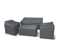 STARTWO Outdoor Furniture Cover Waterproof, 4 Piece Patio Furniture Set Cover for Outside Couch, Lawn Chairs, Coffee Table, Windproof with Buckle Strap, Grey