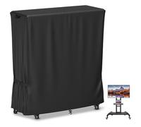 STARTWO Outdoor TV Cover 50 Inch Weatherproof, Waterproof Rolling TV Stand Cover with Windproof Buckles,Heavy Duty Oxford Fabric TV Screen Protection Covers for Portable TV Stand On Wheels