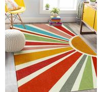 STARUIA Kids Rug 5'x7', Boho Washable Rainbow Nursery Rug, Non-Slip Soft Carpet for Playroom, Classroom, Office, Dining Room