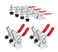 STARVAST 8 Pack 201B Toggle Clamp, 220Lbs Holding Capacity Hand Tool Toggle Clamp, Horizontal Heavy Duty Quick-Release Clamp for Jointer Jig, Smoker Lid, Door and Box Case, Adjustable Clamps Latch