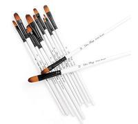 STARVAST Paint Brushes, 12pcs Artist Paint Brush Set Filbert Paint Brushes for Acrylic Oil Watercolor Painting-White