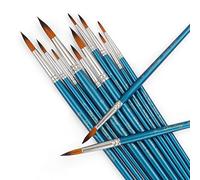 STARVAST Paint Brushes, 12pcs Artist Paint Brushes Set Fine Pointed Paint Brushes for Acrylic Oil Watercolor Painting-Pearl Blue