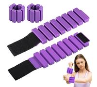 Starvortex 2PCS Ankle and Wrist Weights for Women, Silicone Arm & Leg Weights for Women, Adjustable Weighted Ankle, Weighted Wristbands Pilates Equipment for Running, Yoga, Aerobics (1 lbs each)