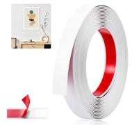 Starvortex Peel and Stick Moulding Trim Self Adhesive, White Plastic Trim 6m x 2cm, Easy Cut & Install Matt Finish Edging Strip, Decorative PVC Strip for Tile Edge, Mirror, Door