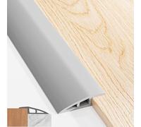 Starvortex Self Adhesive Threshold Strips for Doorways, 100x5cm PVC Door Threshold Strip, Floor Transition Strips for Heights Between 5 mm and 10 mm, Waterproof Carpet to Laminate Door Strip (Grey)