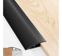 Starvortex Self Adhesive Threshold Strips for Doorways, 100x5cm PVC Door Threshold Strip, Floor Transition Strips for Heights Between 5 mm and 10 mm, Waterproof Carpet to Laminate Door Strip (Black)