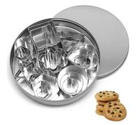 Starvway Cookie Cutters Set 24Pcs MINI Biscuit Pastry Cutters Stainless Steel Heart Star Circle Round Flower Shapes Pastry Baking Mould for Cookie Fondant Cake Decorating