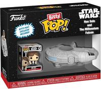 STARWARS Han Solo Figure 2cm With Millenium Falcon Funko POP BITTY 321
