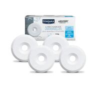 STARWAX - Absodry Moisture Absorber Tabs - 4-Pack (4 x 500g) - Prevents Mould & Odours - Fragrance-Free, Dye-Free - Long-Lasting Dehumidifier Refills - 1 Tab Covers 25m² for Up to 3 Months