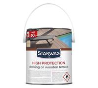 STARWAX - High-Protection Saturator for Wooden Decking - Nourishes, Enhances and Protects - Anti-Stain and Anti-Grease - Enriched in Tung Oil - Protects From UV Rays and Water - Colourless - 2.5L
