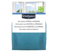 STARWAX - Microfibre for windows and mirrors - X4 - honeycomb technology captures dirt and micro-droplets - non-scratchy - French design - polyester and polyamide -format 32x36 cm