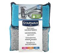 STARWAX - Microfibre Pad x 2 - Suitable for All Home Surfaces - Absorbent, Hard-Wearing and Wiping - Removes Dust - Cleans Without Scratching