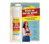 STARWAX THE FABULOUS - Stain Remover Stick-Removes stubborn stains (grass,wine,grease)- Pre-treat before washing- Does not damage fabric fibres- All fabrics - 99.4% natural ingredients- 40g