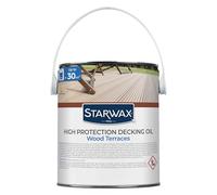 STARWAX High Decking Oil Terraces and Colorless Exterior Protects-Deeply Nourishes-Prevents Drying-Made in France-2.5L-1l = 10 to 12m², WOOD, Colourless