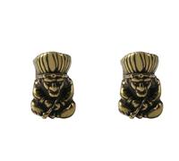StarWay 2pcs Indian Elders EDC Out Brass Knife Beads Umbrella Rope Cord Outdoor Knife Pendant Paracord Lanyard Bead