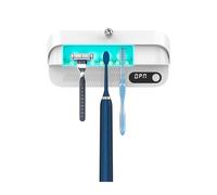StarWin UV Toothbrush Sanitizer, Fan Drying and Timing Function, Wall Mounted Toothbrush Dryer Holder, White and Gray
