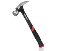 STARWORK 20 oz One-Piece Rip Hammer with Comfort Grip for Pulling Nails, Wood Working, and Professions