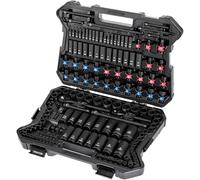 STARWORK TRUE MECHANIC 153-Piece Impact Socket Set, Professional, SAE/Metric