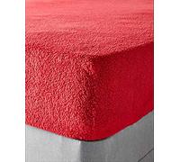 StarX SOFT TEDDY BEAR FUR SHERPA CUDDLY FLEECE FITTED SHEET BEDDING BED LINEN (Single, Red)