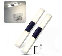 Starxing Motion Sensor Light, 20 LED 4000K Super Bright Under Cabinet Kitchen Lights, Magnetic Stair Lights with Radar, Rechargeable Night Light for Cupboard Kitchen (2)