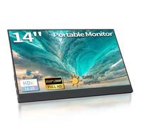 StarXnDa Portable Monitor 14 Inch Ultra Slim IPS FHD 1920x1200p Second Monitor for Laptop, 16:10 Aspect Ratio with USB C HDMI Smart Cover