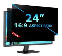 STARY 2 Pack Computer Privacy Screen Filter 24 Inch for 16:9 Widescreen Monitor, Removable Anti Glare Blue Light UV-Blocking Screen Protector for Computer (Width:21" x Height:11.8")