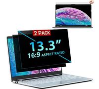 STARY 2 Pack Laptop Privacy Screen 13.3 Inch 16:9 Aspect, Removable Privacy Screen Filter for 13.3" Laptop, Anti Spy Glare Blue Light Scratch Screen Shield