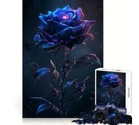 Stary Black Rose Flower Adults Puzzles 1000 Piece Jigsaws Strengthen Memory Quiet Calm Clean Edge Art Collectible 50x75cm
