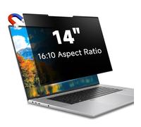 STARY Laptop Privacy Screen 14 Inch Magnetic, 16:10 Aspect Ratio Removable Anti Spy Blue Light Glare Laptop Privacy Screen Filter for Dell/Hp/Acer/Lenovo/Samsung/Asus/Sony