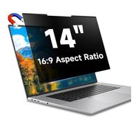 STARY Laptop Privacy Screen 14 Inch Magnetic, 16:9 Aspect Ratio Removable Anti Spy Blue Light Glare Laptop Privacy Screen Filter for Dell/Hp/Acer/Lenovo/Samsung/Asus/Sony