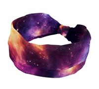 Stary Night Cosmos Universe Astronomy Stretchy Headbands for Women, Non-Slip Hair Bands Fashion Sports Turban for Yoga Workout Daily Use