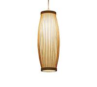 STARZE Bamboo Pendant Light Rattan Ceiling Chandelier Lamp Cylindrical Birdcage Ceiling Light Shade Wicker Hanging Light Fixture Lamp for Living Room, Kitchen & Dining Room, Bedroom, Restaurant, Café