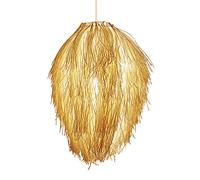 STARZE Natural Bamboo And Rattan Chandelier Pastoral Rattan Wicker Pendant Lamp Irregular Hollow Woven Rattan Pendant Light Japanese Style Retro Craft Lights Rattan Lantern Bird's Nest Chandelier